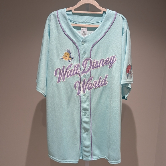 NWT Ariel Baseball Jersey Shirt 2025 Walt Disney World WDW Little Mermaid XL - Picture 5 of 12